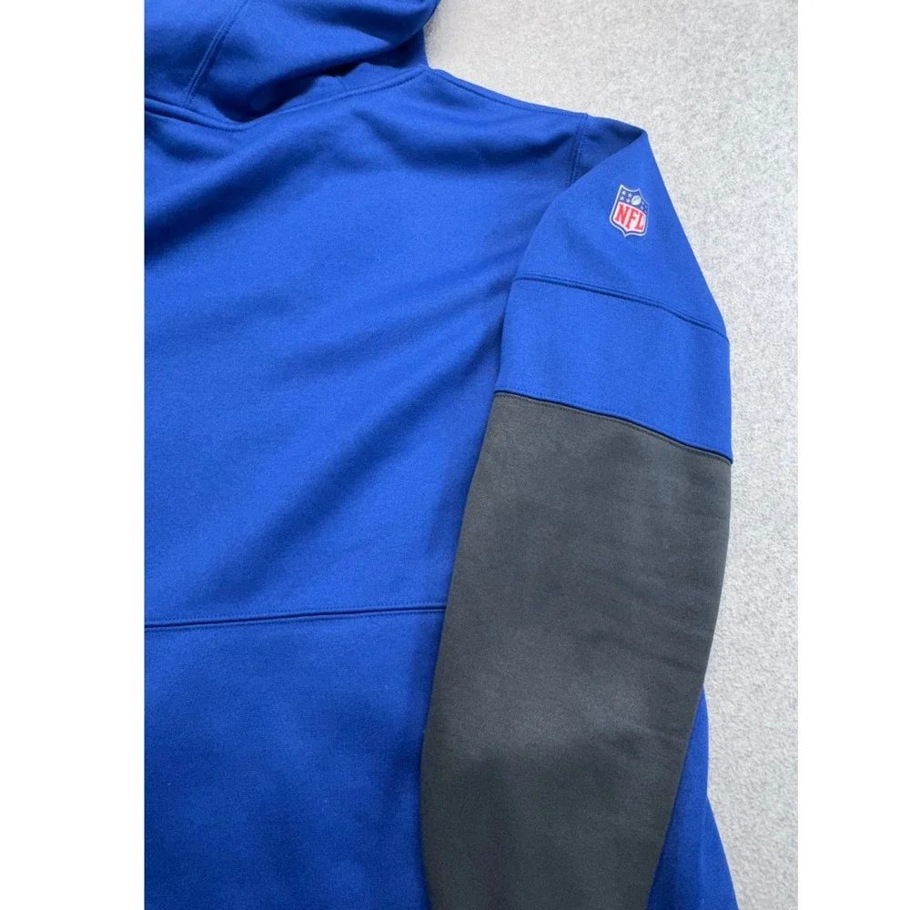 Nike New York Giants Hoodie Mens M Dri-FIT NFL On Field Full Zip Blue Gray Cozy